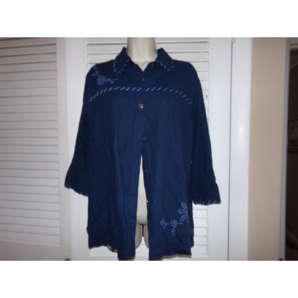 Vintage Cervelle 100% silk 3/4 sleeve tunic blouse‎ Excellent